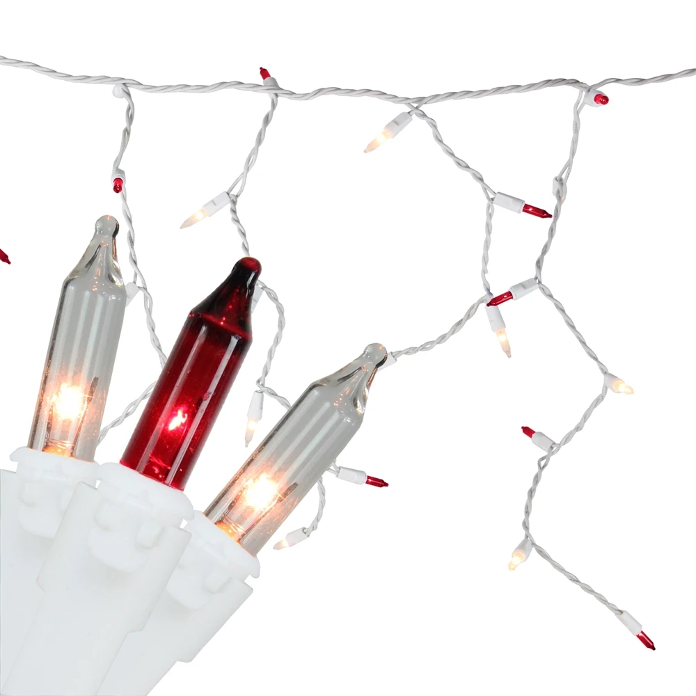 Northlight 5.75-ft Red And Clear Mini Icicle Christmas Lights 2 Northlight 5.75-ft Red And Clear Mini Icicle Christmas Lights - Image 2