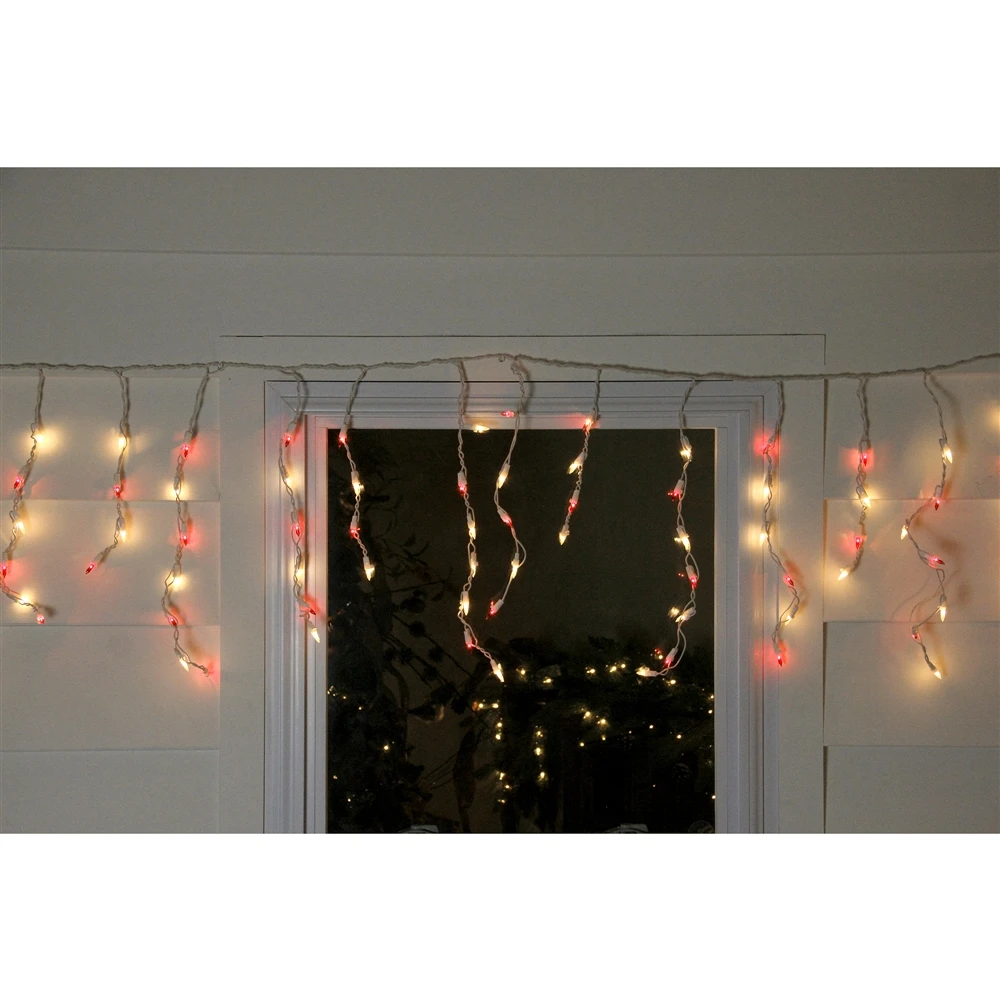 Northlight 5.75-ft Red And Clear Mini Icicle Christmas Lights 3 Northlight 5.75-ft Red And Clear Mini Icicle Christmas Lights - Image 3