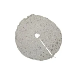 IH Casa Decor 48-in White Fleece Swirly Snowflake Christmas Tree Skirt