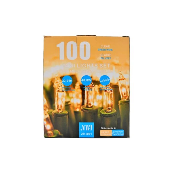 IH Casa Decor 100-Light 22.95-ft Clear White Indoor/Outdoor Mini Christmas String Lights 1 IH Casa Decor 100-Light 22.95-ft Clear White Indoor/Outdoor Mini Christmas String Lights