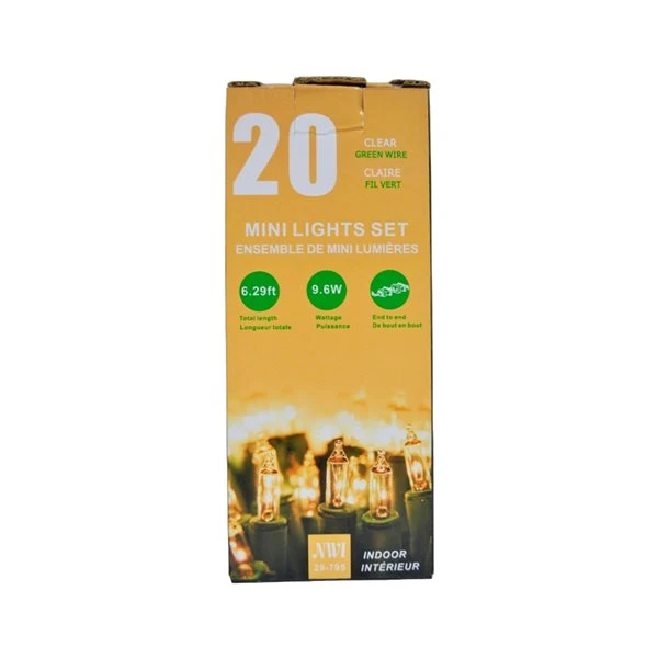 IH Casa Decor 20-Light 6.29-ft Clear White Indoor Mini Christmas String Lights 1 IH Casa Decor 20-Light 6.29-ft Clear White Indoor Mini Christmas String Lights