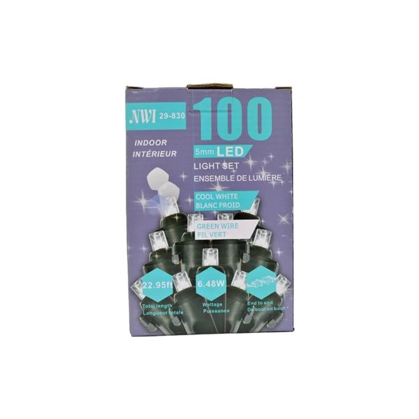 IH Casa Decor 100-Light 22.95-ft Cool White LED Indoor Christmas String Lights 1 IH Casa Decor 100-Light 22.95-ft Cool White LED Indoor Christmas String Lights