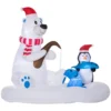 Outsunny 6-ft Inflatable Christmas Polar Bear With LED