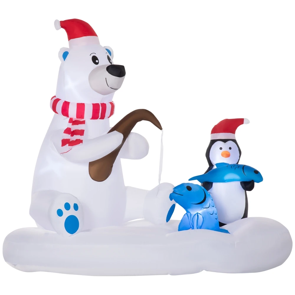 Outsunny 6-ft Inflatable Christmas Polar Bear With LED 1 Outsunny 6-ft Inflatable Christmas Polar Bear With LED