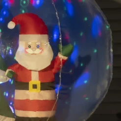 Outsunny 5-ft Inflatable Christmas Santa Claus And Christmas Tree In Crystal Ball -Cheap Northlight Store 331061744 AlternateImage4