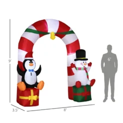 Outsunny 9-ft Inflatable Christmas Candy Archway With LED -Cheap Northlight Store 331061748 AlternateImage2