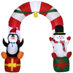 Outsunny 9-ft Inflatable Christmas Candy Archway With LED