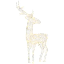 Outsunny Outdoor Christmas Decoration Light Up Reindeer Decor