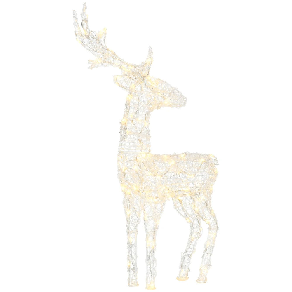 Outsunny Outdoor Christmas Decoration Light Up Reindeer Decor 1 Outsunny Outdoor Christmas Decoration Light Up Reindeer Decor