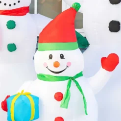 HOMCOM 7-ft Inflatable Christmas Snowman Family With LED -Cheap Northlight Store 331061765 AlternateImage3