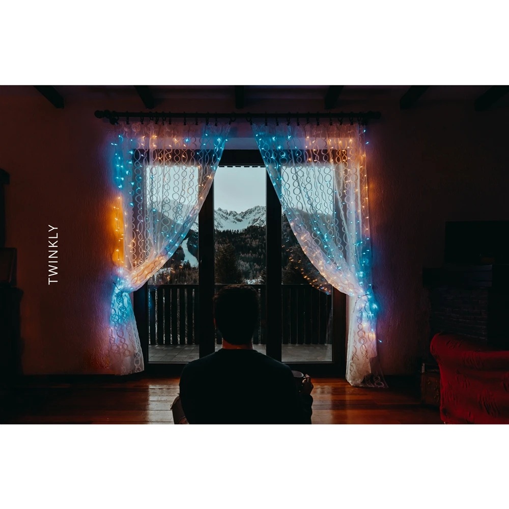 Twinkly Curtain 210-count 6.9-ft Multi-function Colour Changing LED Indoor/outdoor Christmas String Lights 2 Twinkly Curtain 210-count 6.9-ft Multi-function Colour Changing LED Indoor/outdoor Christmas String Lights - Image 2