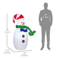 HomCom 3.94-ft Snowman Christmas Inflatable 7 HomCom 3.94-ft Snowman Christmas Inflatable -Cheap Northlight Store 332008708 AlternateImage2
