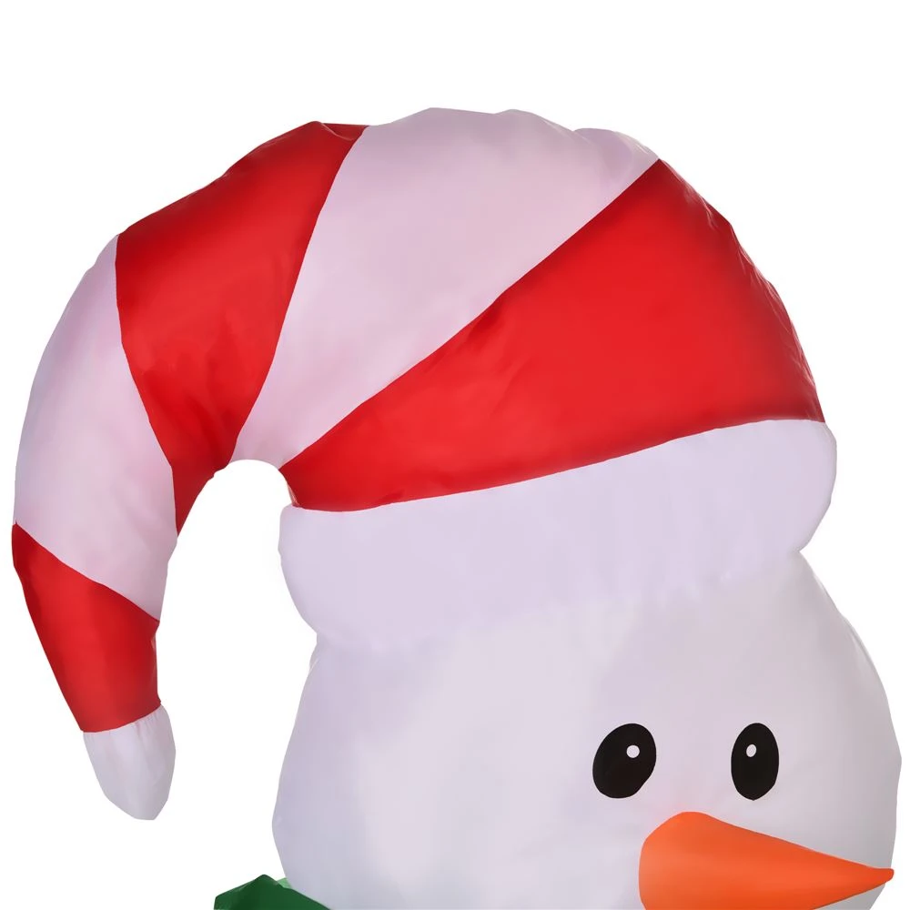 HomCom 3.94-ft Snowman Christmas Inflatable 4 HomCom 3.94-ft Snowman Christmas Inflatable - Image 4