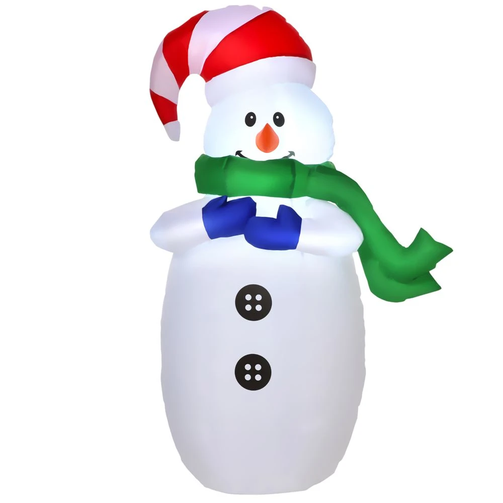 HomCom 3.94-ft Snowman Christmas Inflatable 1 HomCom 3.94-ft Snowman Christmas Inflatable