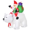 HomCom 5.91-ft Polar Bear Christmas Inflatable