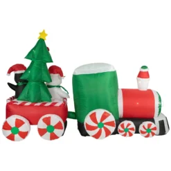 Northlight 8-ft Train With Santa And Friends Christmas Inflatable Decor -Cheap Northlight Store 332017459 AlternateImage2