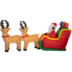 Northlightr 8-ft Santa's Sleigh And Reindeer Outdoor Christmas Inflatable Decoration -Cheap Northlight Store 332017467 AlternateImage2