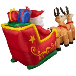 Northlightr 8-ft Santa's Sleigh And Reindeer Outdoor Christmas Inflatable Decoration -Cheap Northlight Store 332017467 AlternateImage3