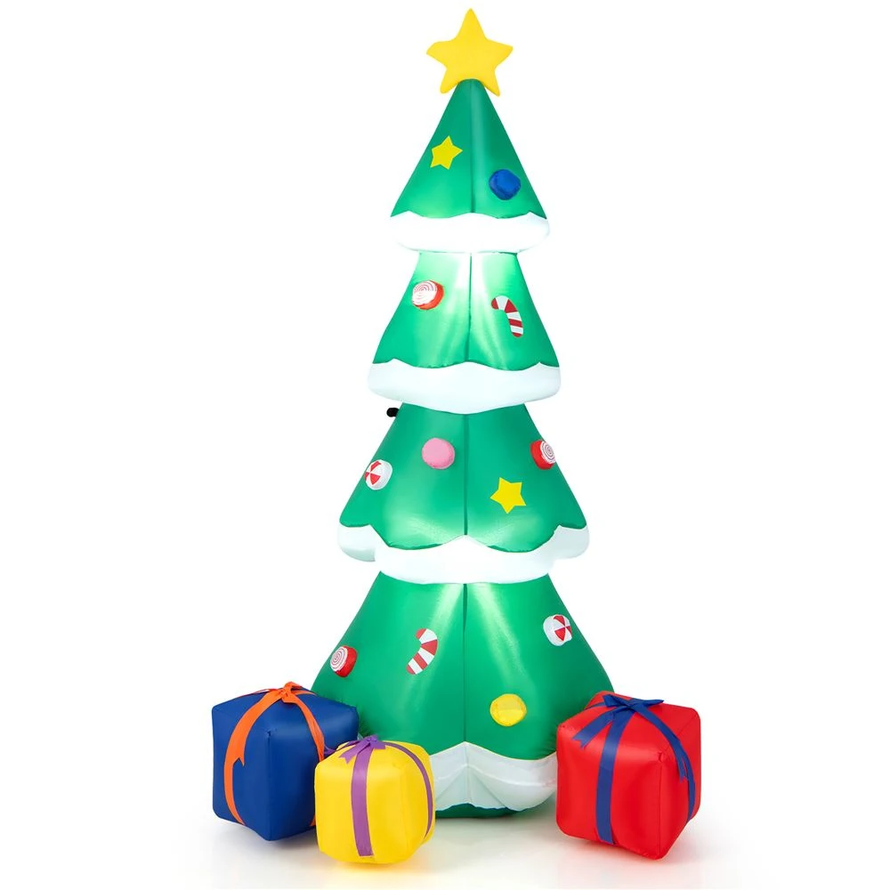 Costway 6-ft H Ligthed Inflatable Christmas Tree With Gift Boxes 1 Costway 6-ft H Ligthed Inflatable Christmas Tree With Gift Boxes