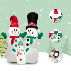 Costway 6-ft H Lighted Inflatable Christmas Snowmen -Cheap Northlight Store 332017604 AlternateImage2