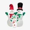 Costway 6-ft H Lighted Inflatable Christmas Snowmen