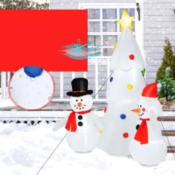 Costway 6-ft H Ligthed Inflatable Christmas Tree With 2 Snowmen -Cheap Northlight Store 332017608 AlternateImage2