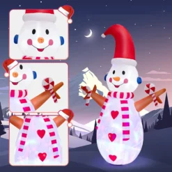 Costway 8-ft H Lighted Inflatable Christmas Snowman -Cheap Northlight Store 332017616 AlternateImage3