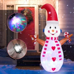 Costway 8-ft H Lighted Inflatable Christmas Snowman -Cheap Northlight Store 332017616 AlternateImage4