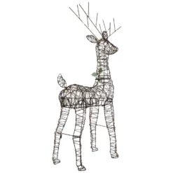 Northlight 45.5-in Rattan Deer Outdoor Christmas Decoration With LED Lights -Cheap Northlight Store 332017731 AlternateImage4