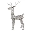Northlight 45.5-in Rattan Deer Outdoor Christmas Decoration With LED Lights
