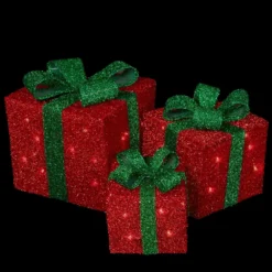 Northlight Set Of 3 10-in Tinsel Gift Boxes Christmas Decoration With Lights 7 Northlight Set Of 3 10-in Tinsel Gift Boxes Christmas Decoration With Lights -Cheap Northlight Store 332017748 AlternateImage2