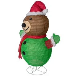 Northlight 25-in Pop-Up Bear Wearing Santa Hat Outdoor Christmas Decoration With Lights 5 Northlight 25-in Pop-Up Bear Wearing Santa Hat Outdoor Christmas Decoration With Lights -Cheap Northlight Store 332017752 AlternateImage2