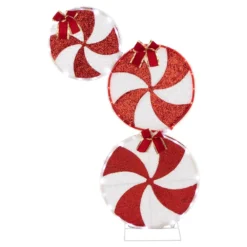 Northlight 32-in Stacked Peppermint Candies Christmas Yard Decoration With LED Lights