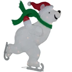 Northlight 36.25-in Skating Polar Bear Christmas Decoration With Lights -Cheap Northlight Store 332017776 AlternateImage2