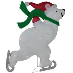 Northlight 36.25-in Skating Polar Bear Christmas Decoration With Lights -Cheap Northlight Store 332017776 AlternateImage3