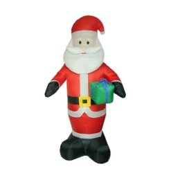 LB International 8-ft LED Lighted Santa Christmas Inflatable