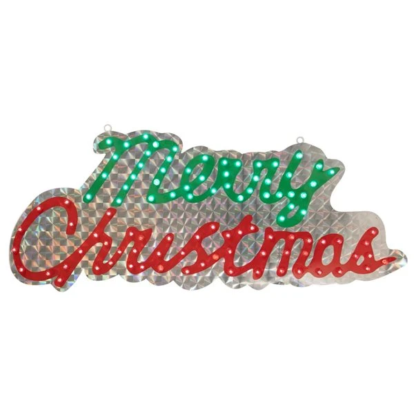 Northlight 18-in Hanging Merry Christmas Sign With Multicolour LED Light 1 Northlight 18-in Hanging Merry Christmas Sign With Multicolour LED Light