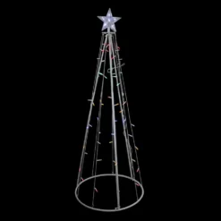 Northlight 5-ft Pre-Lit Cone-Shaped Christmas Tree With Multicolour LED