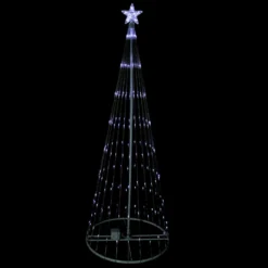 Northlight 12-ft Pre-Lit Freestanding Cone-Shaped Christmas Tree With White LED