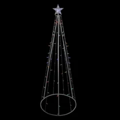 Northlight 6-ft Pre-Lit Cone-Shaped Christmas Tree With Multicolour LED