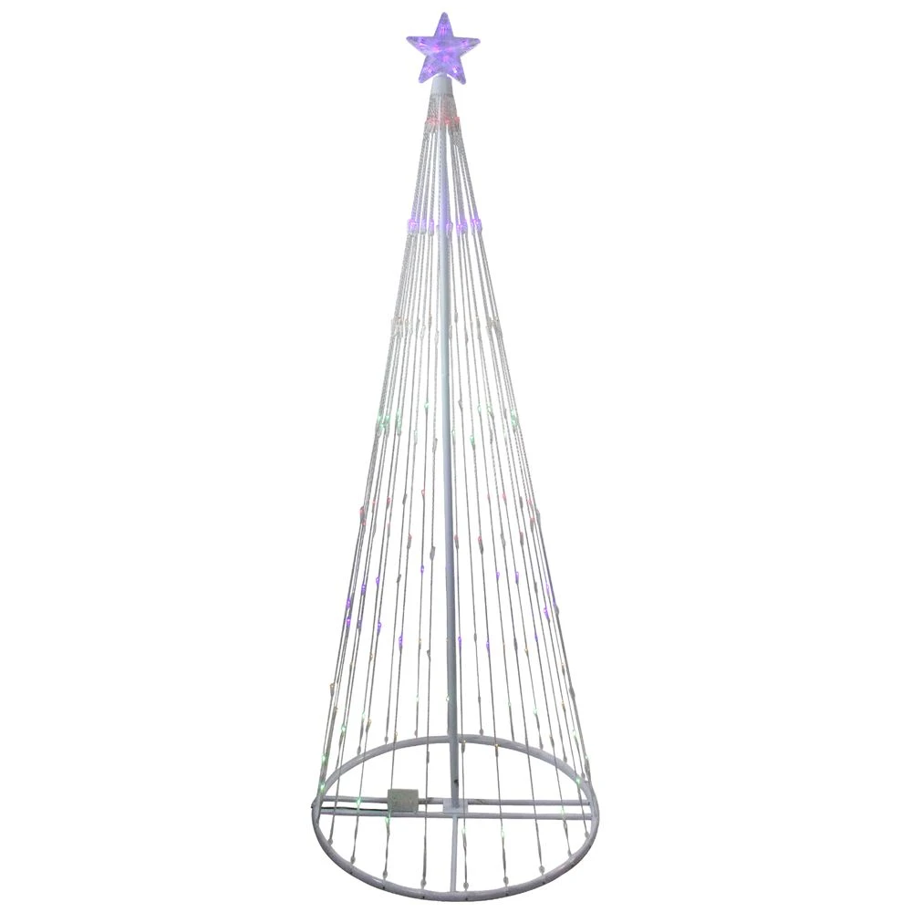 Northlight 12-ft Pre-Lit Freestanding Cone-Shaped Christmas Tree With Multicolour LED 2 Northlight 12-ft Pre-Lit Freestanding Cone-Shaped Christmas Tree With Multicolour LED - Image 2