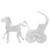 Northlight 57-in White 3D Christmas Horse And Carriage With Clear Incandescent Lights
