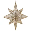 Northlight 22-in Gold Hanging Christmas Star With Warm White LED Lights