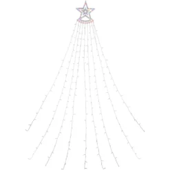 Northlight 12.5-ft Waterfall Christmas Tree With Multicoloured LED Lights