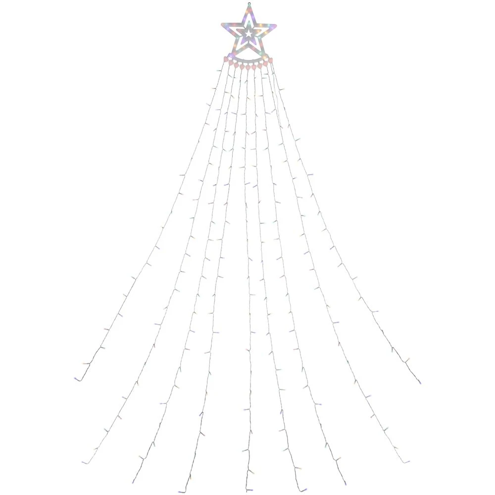 Northlight 12.5-ft Waterfall Christmas Tree With Multicoloured LED Lights 1 Northlight 12.5-ft Waterfall Christmas Tree With Multicoloured LED Lights