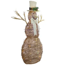 Northlight 4-ft LED Lighted Rustic Rattan Christmas Snowman 6 Northlight 4-ft LED Lighted Rustic Rattan Christmas Snowman -Cheap Northlight Store 332018100 AlternateImage2