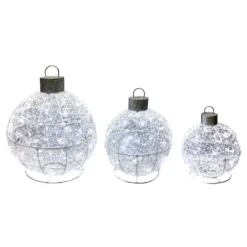 Holiday Living Set Of 3 Christmas Ornament Lighted 28-in, 23-in And 18-in