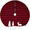 Holiday Living 48-in Christmas Tree Skirt With Check Buffalo And Winter Scenery Appliqué