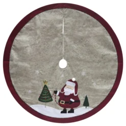 Holiday Living Christmas Tree Skirt With Santa 48-in