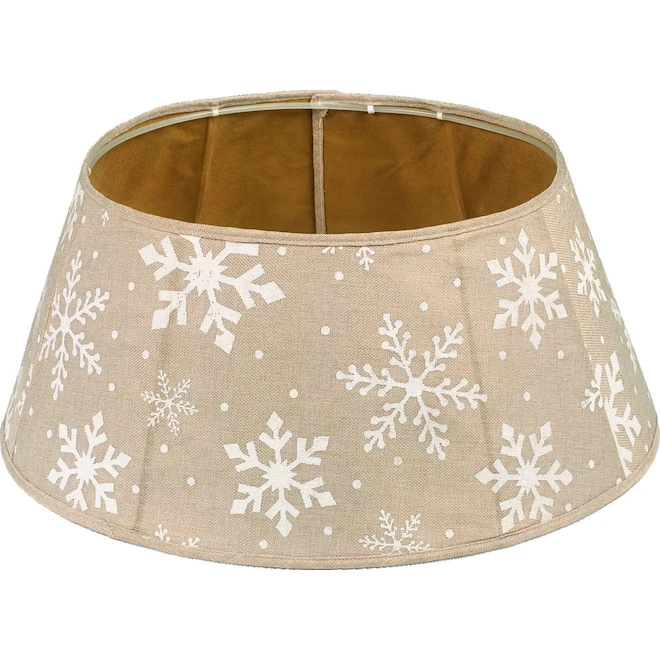 Holiday Living 26-in Christmas Tree Festive Tree Collar With White Snowflakes 1 Holiday Living 26-in Christmas Tree Festive Tree Collar With White Snowflakes
